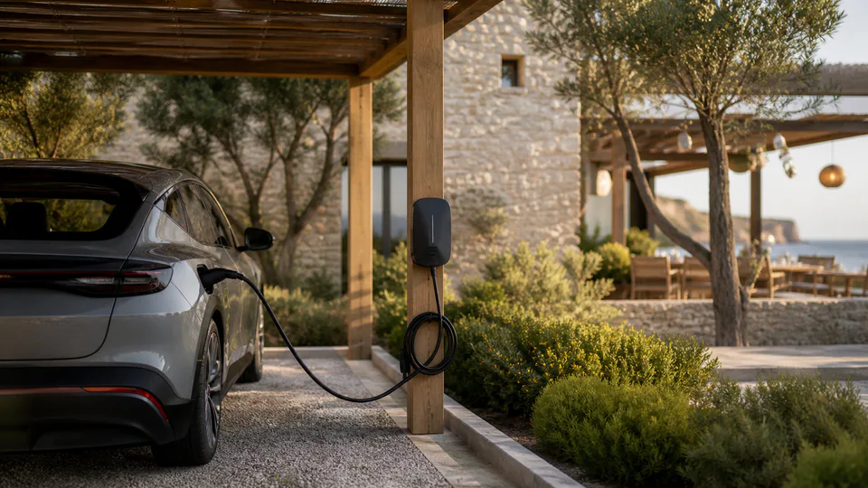 hotel restaurante recarga, imagen editorial sobre soluciones energéticas