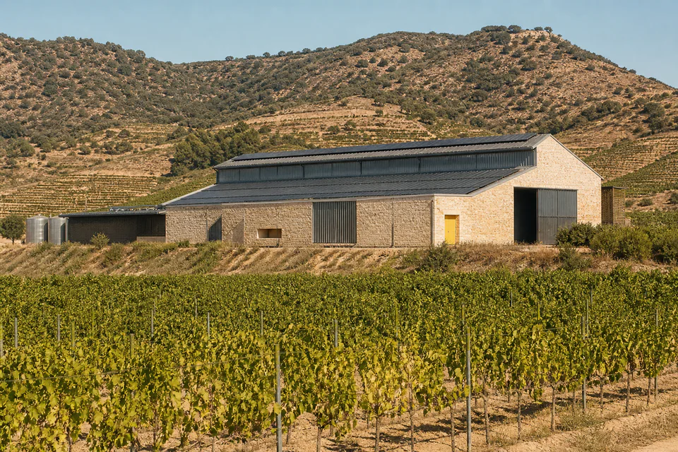 bodega penedes, imagen editorial sobre soluciones energéticas