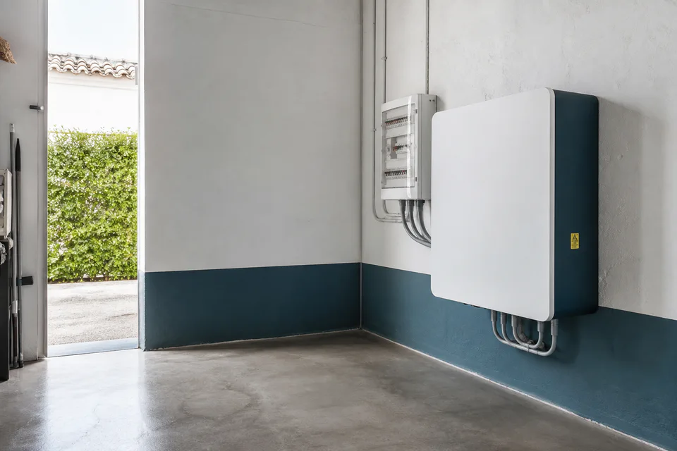 bateria domestica, imagen editorial sobre soluciones energéticas