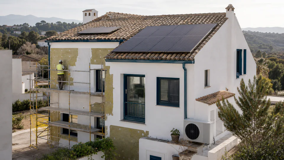 rehabilitacion energetica vivienda, imagen editorial sobre soluciones energéticas